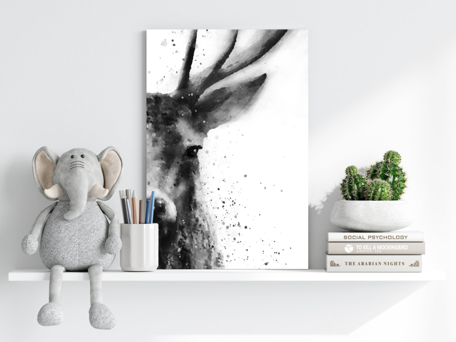 Deer Aluminum Print.