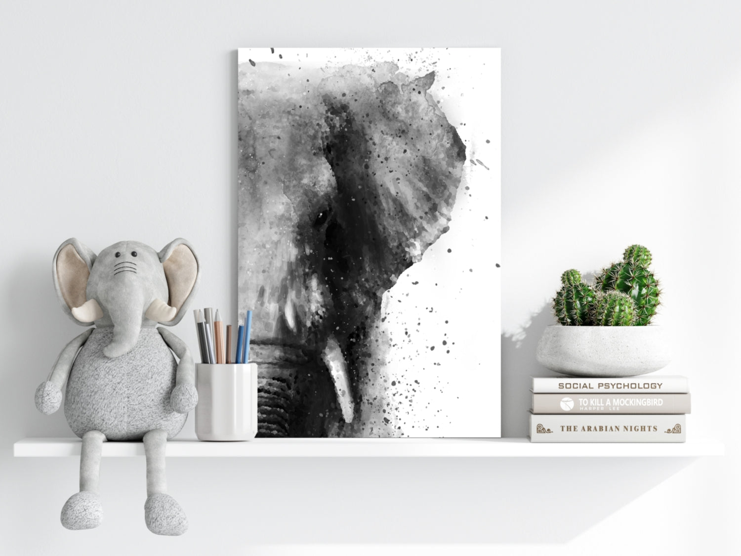 Elephant Aluminum Print.