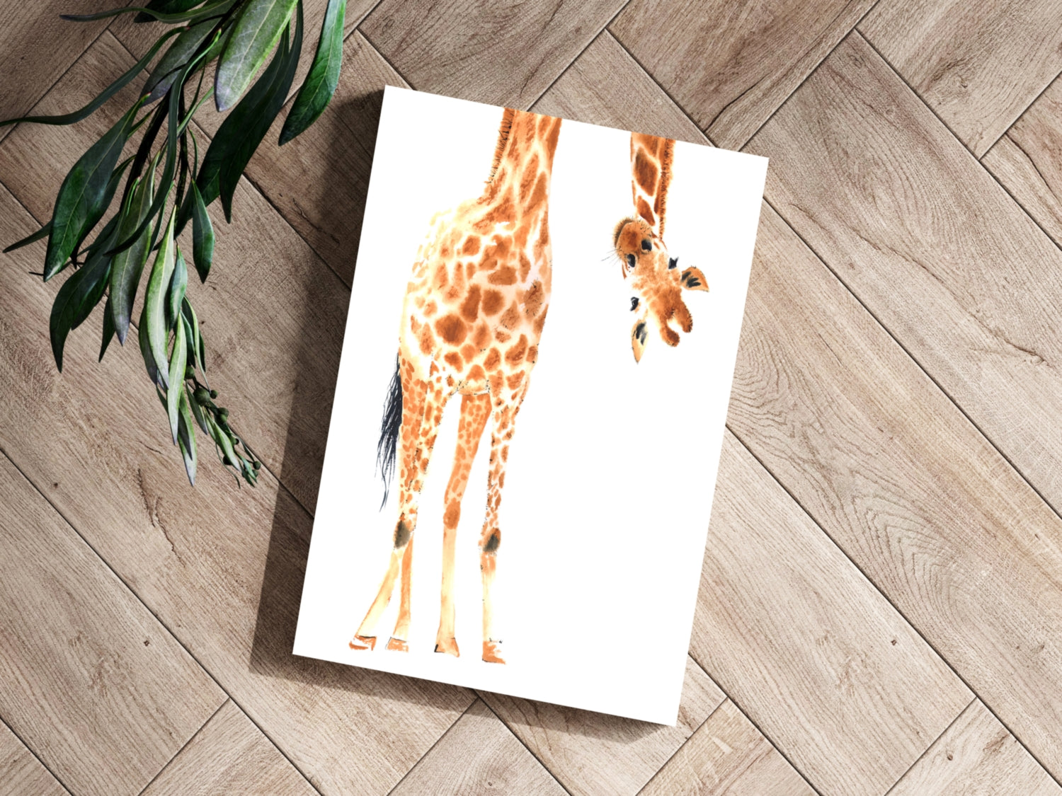 Giraffe Aluminum Print.