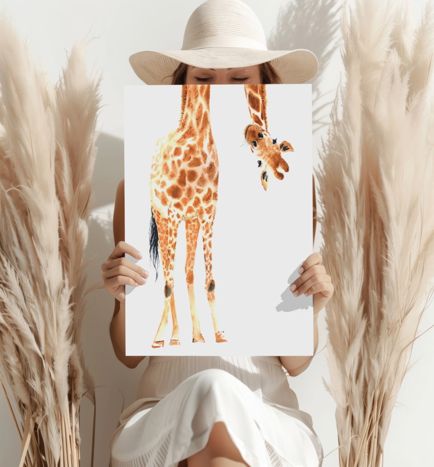 Giraffe Aluminum Print.