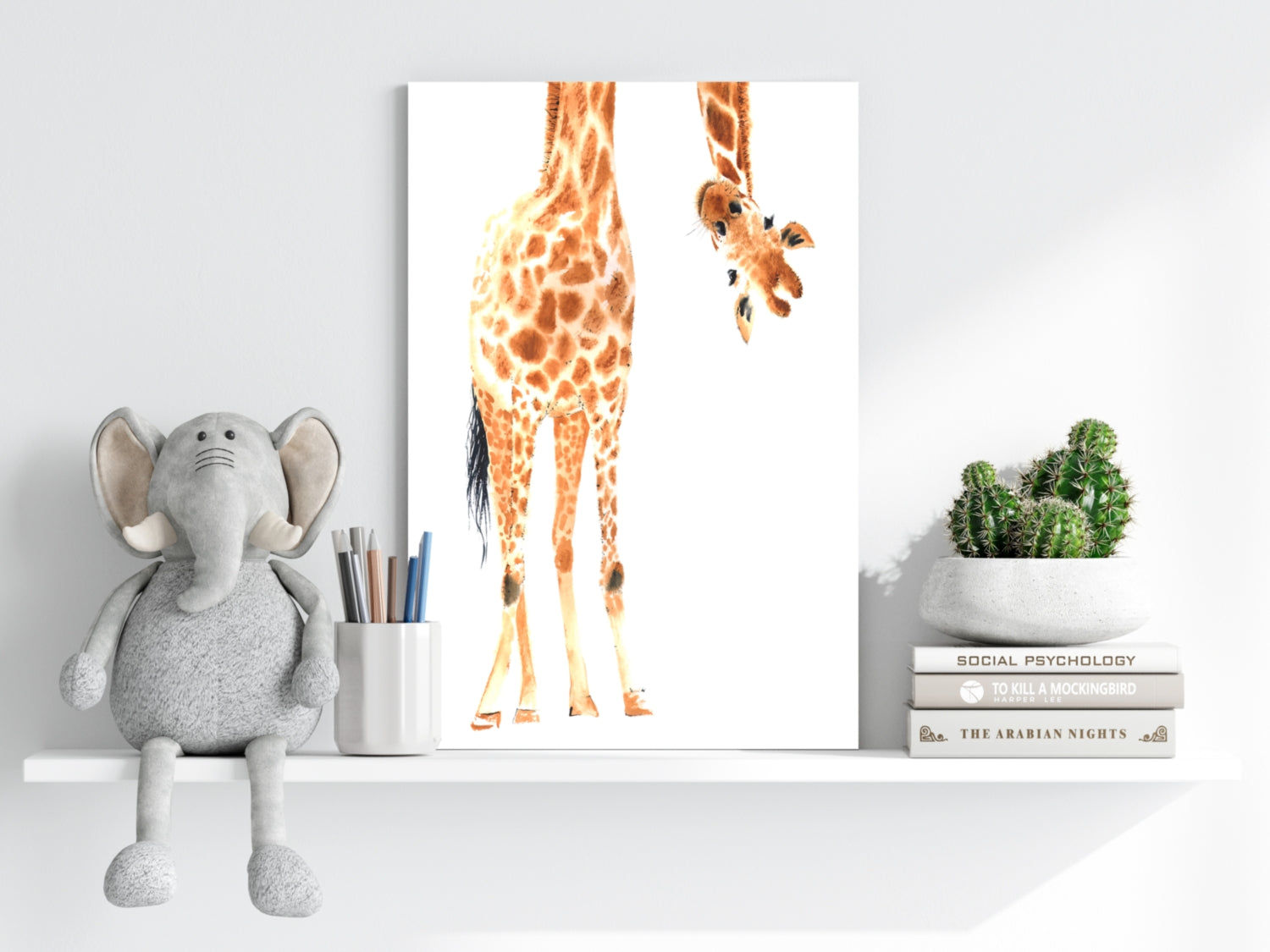 Giraffe Aluminum Print.