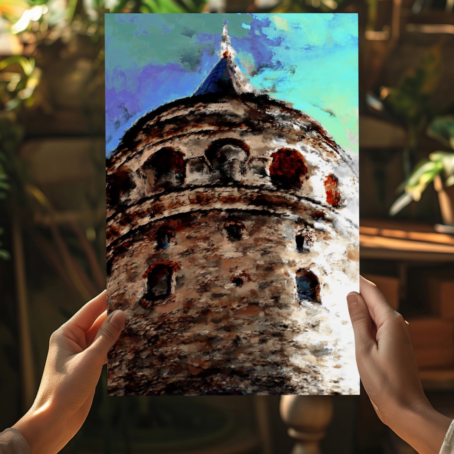 Galata Tower Aluminum Print.