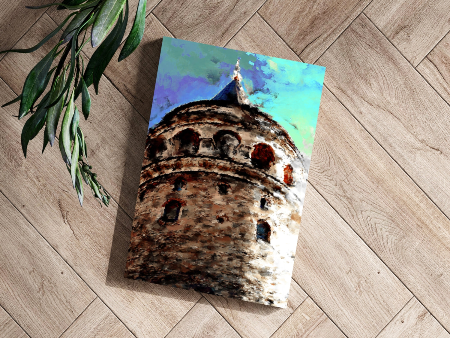 Galata Tower Aluminum Print.