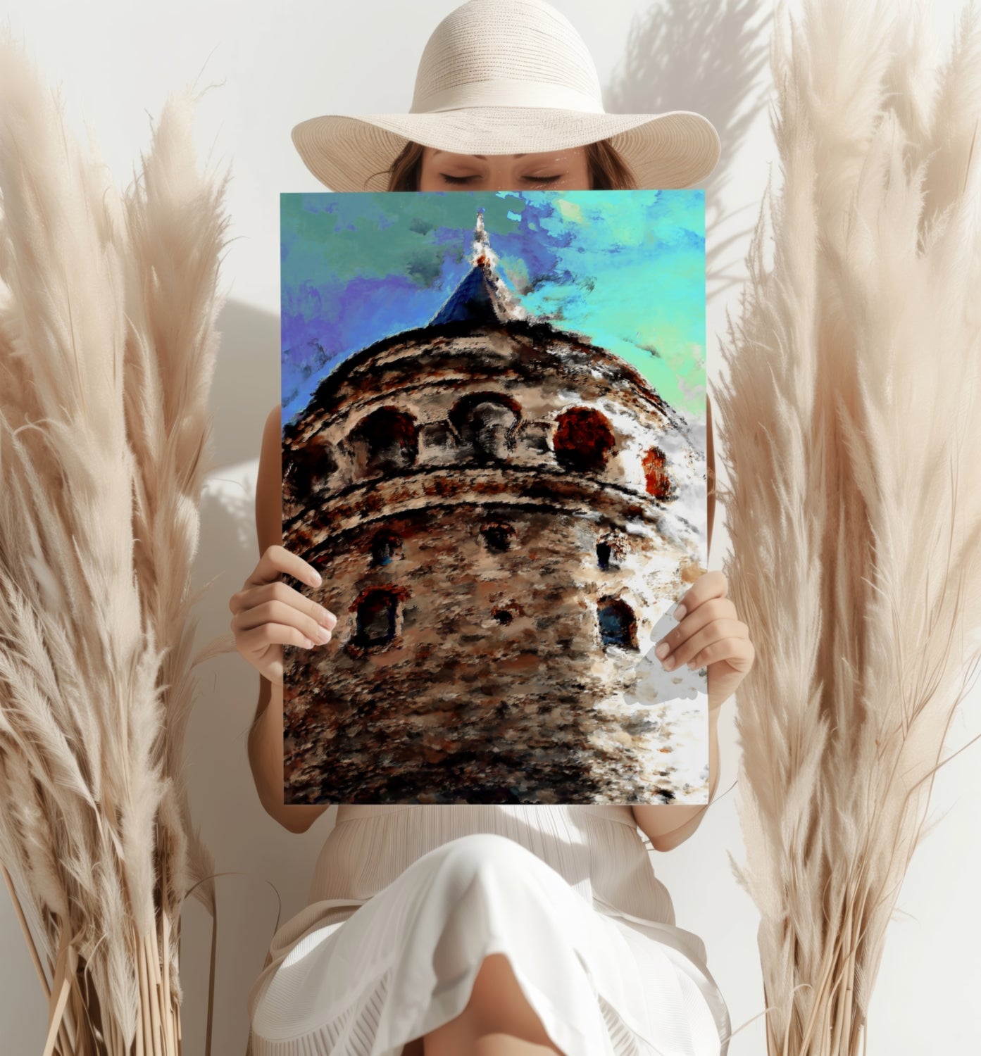 Galata Tower Aluminum Print.