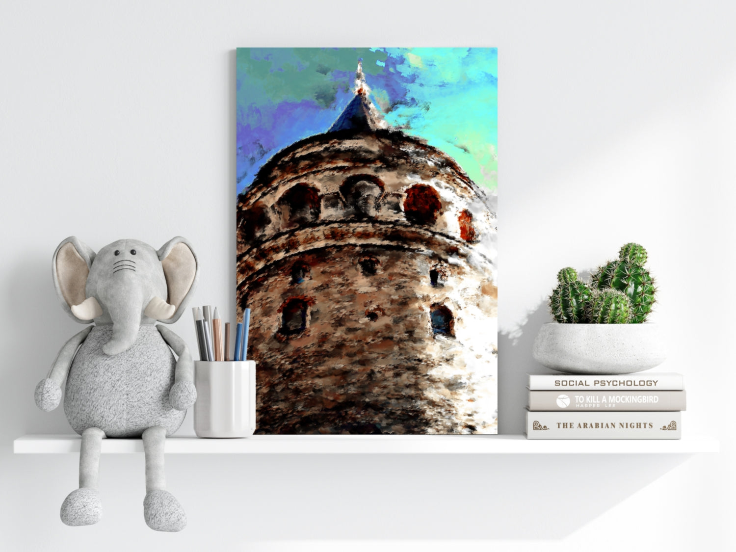 Galata Tower Aluminum Print.