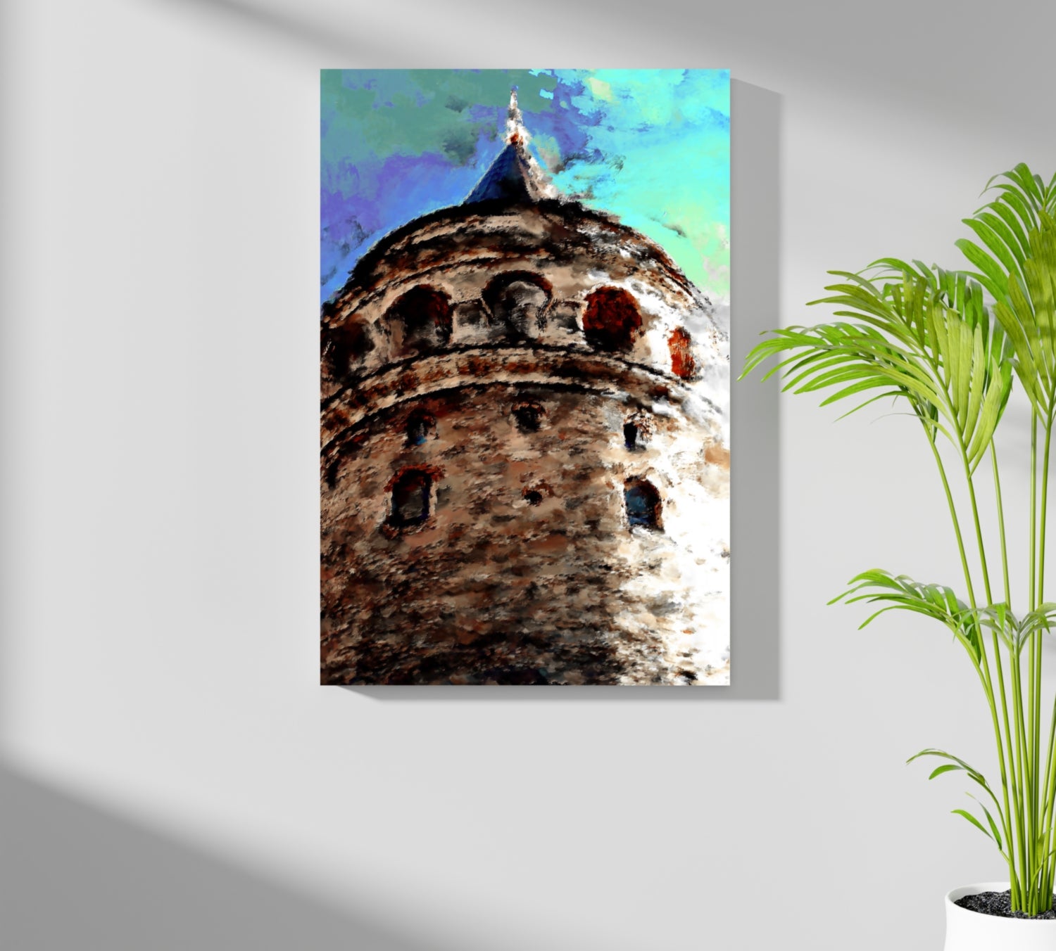 Galata Tower Aluminum Print.
