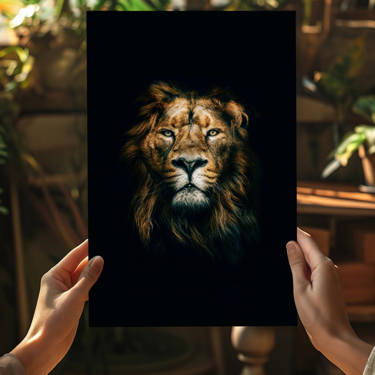 Lion Aluminum Print.