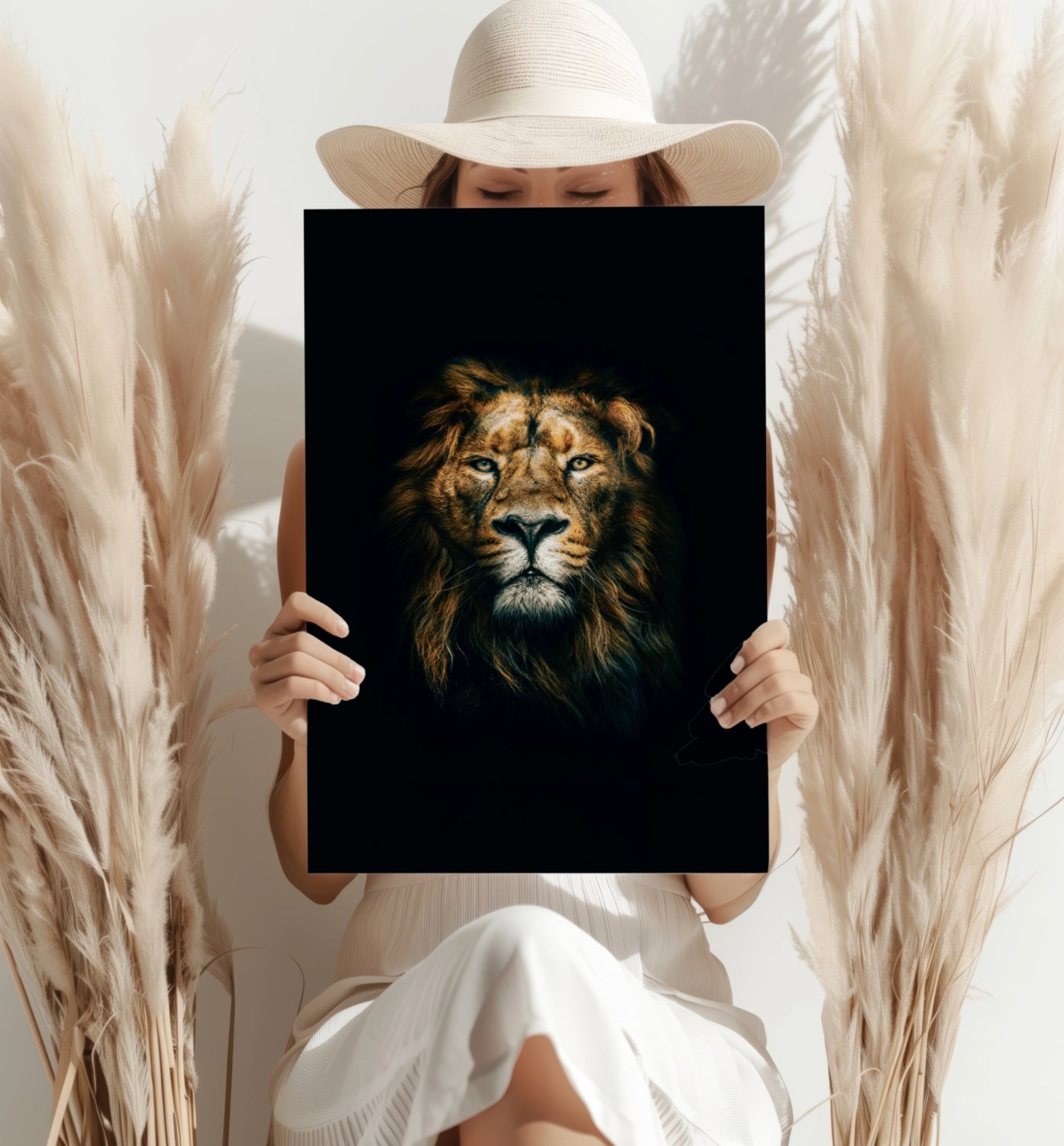 Lion Aluminum Print.