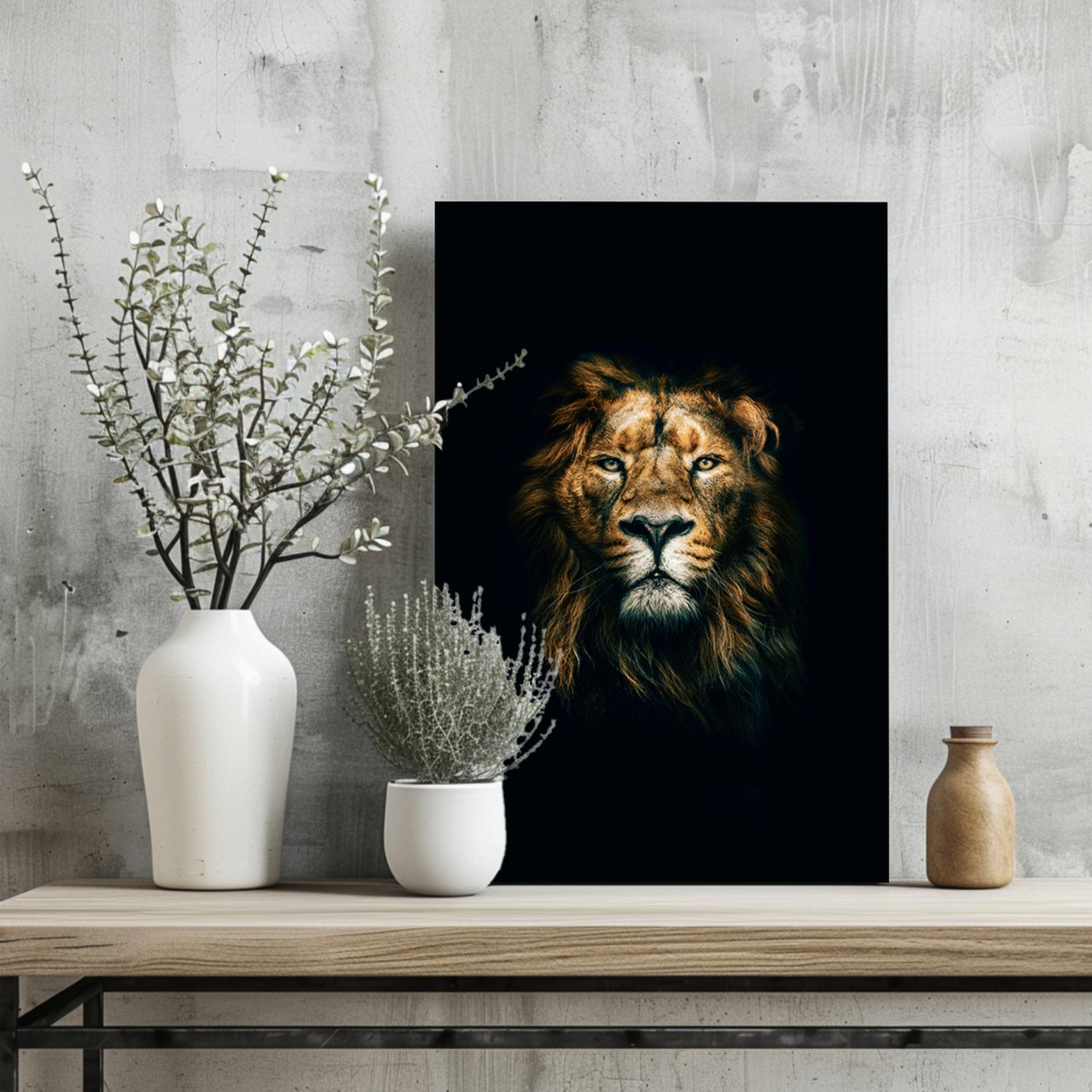 Lion Aluminum Print.