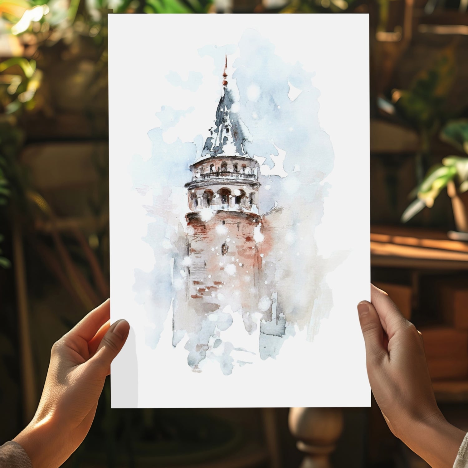 Galata Tower Aluminum Print.