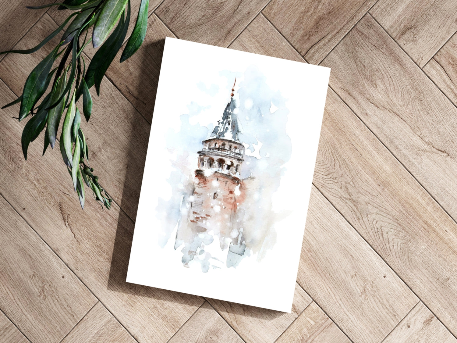 Galata Tower Aluminum Print.