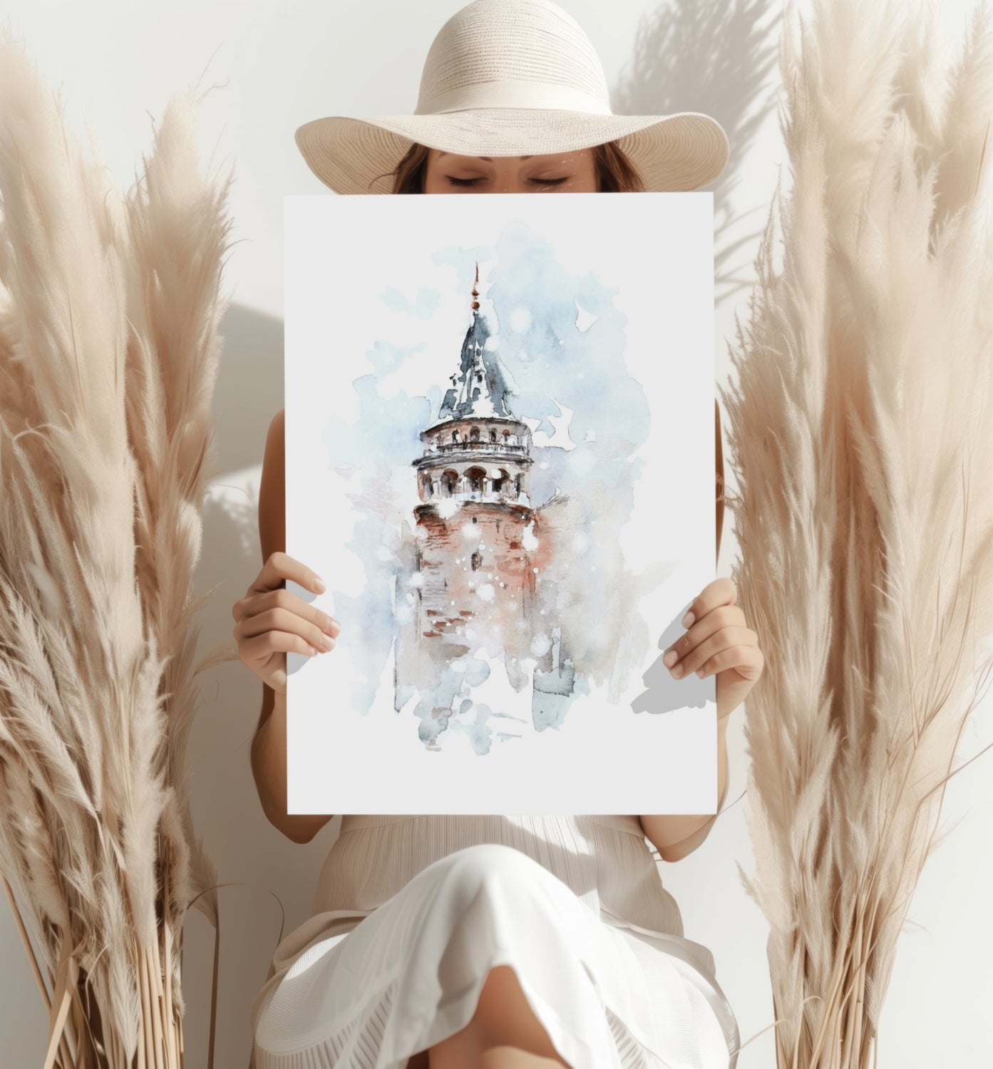 Galata Tower Aluminum Print.