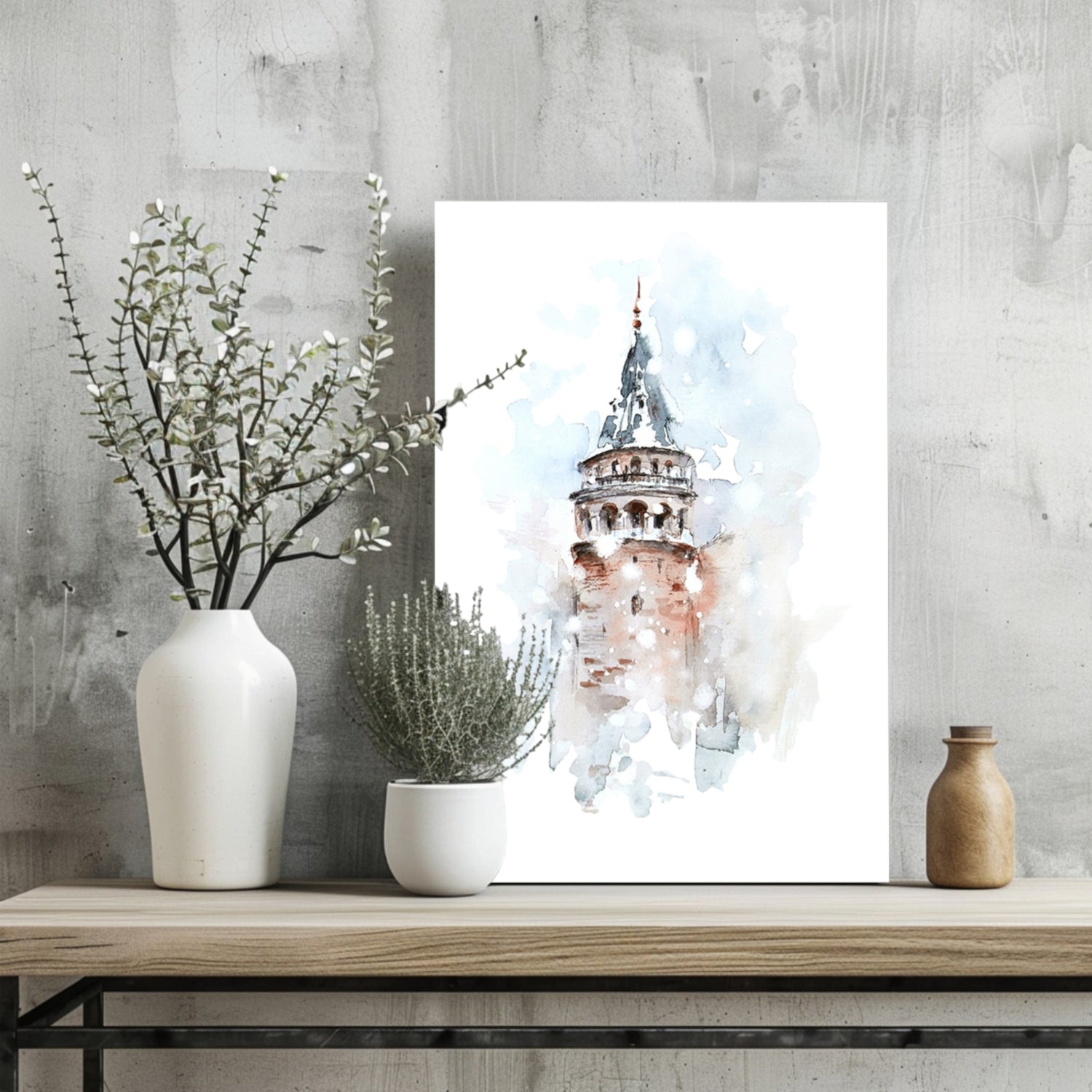 Galata Tower Aluminum Print.