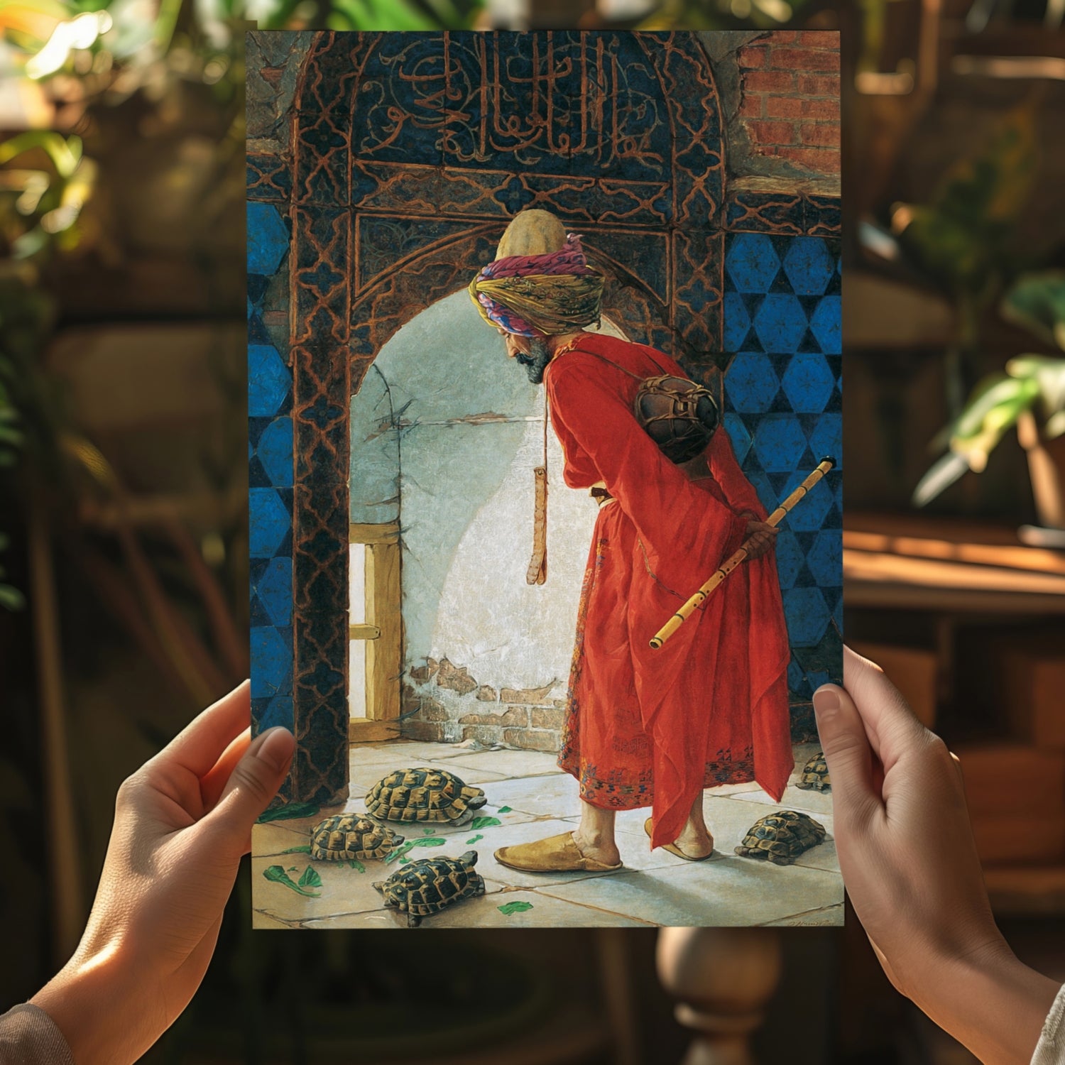 The Tortois Trainer Aluminum Print.