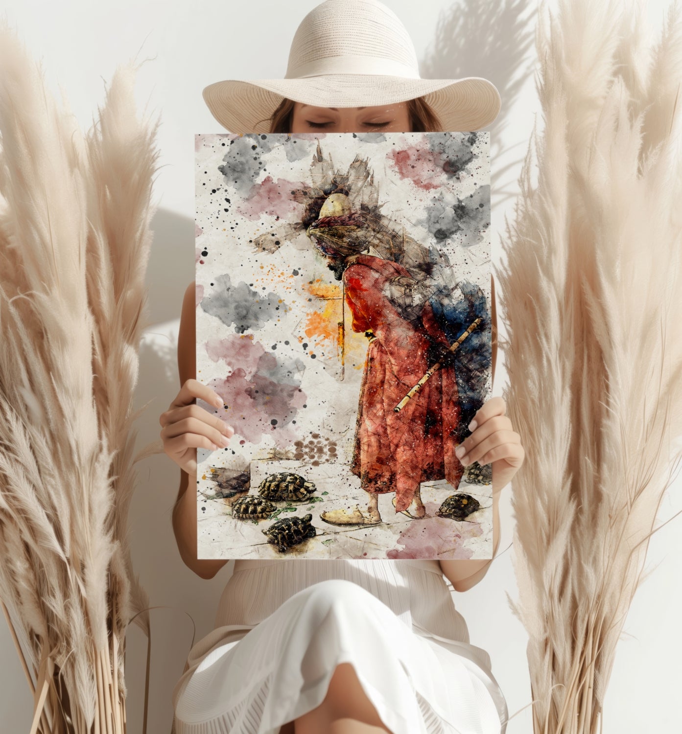 The Tortois Trainer Aluminum Print.