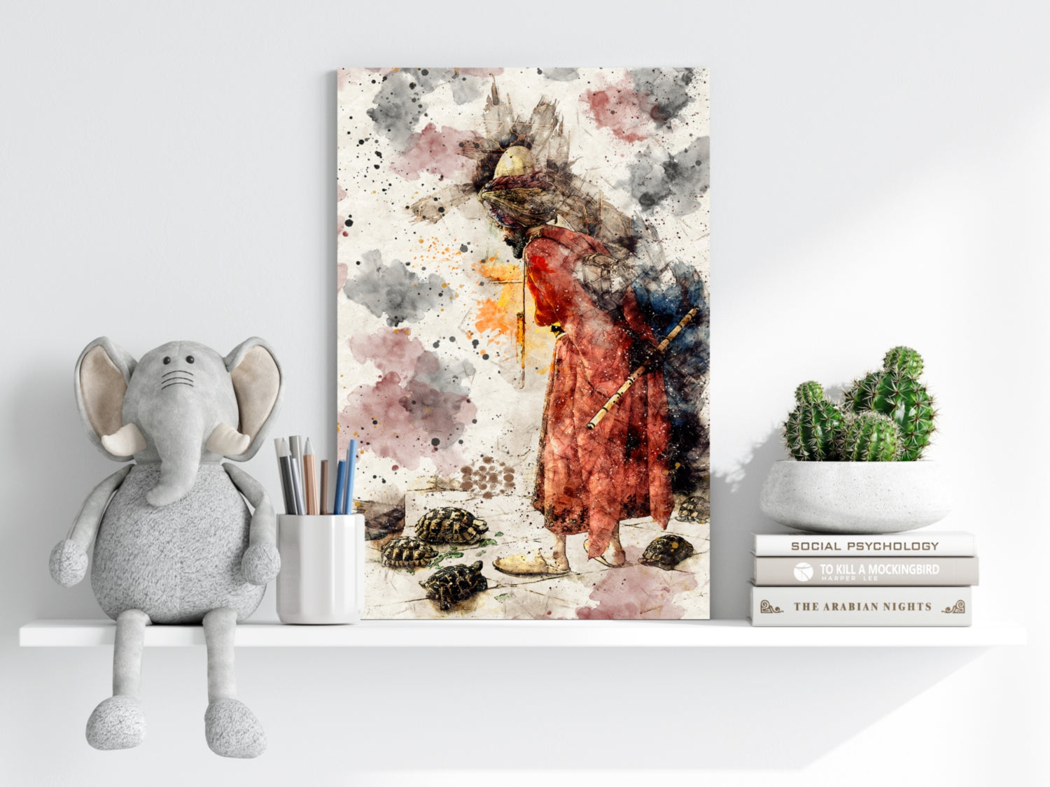 The Tortois Trainer Aluminum Print.