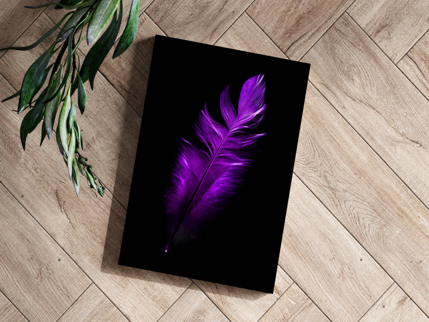 Purple Feather Aluminum Print.