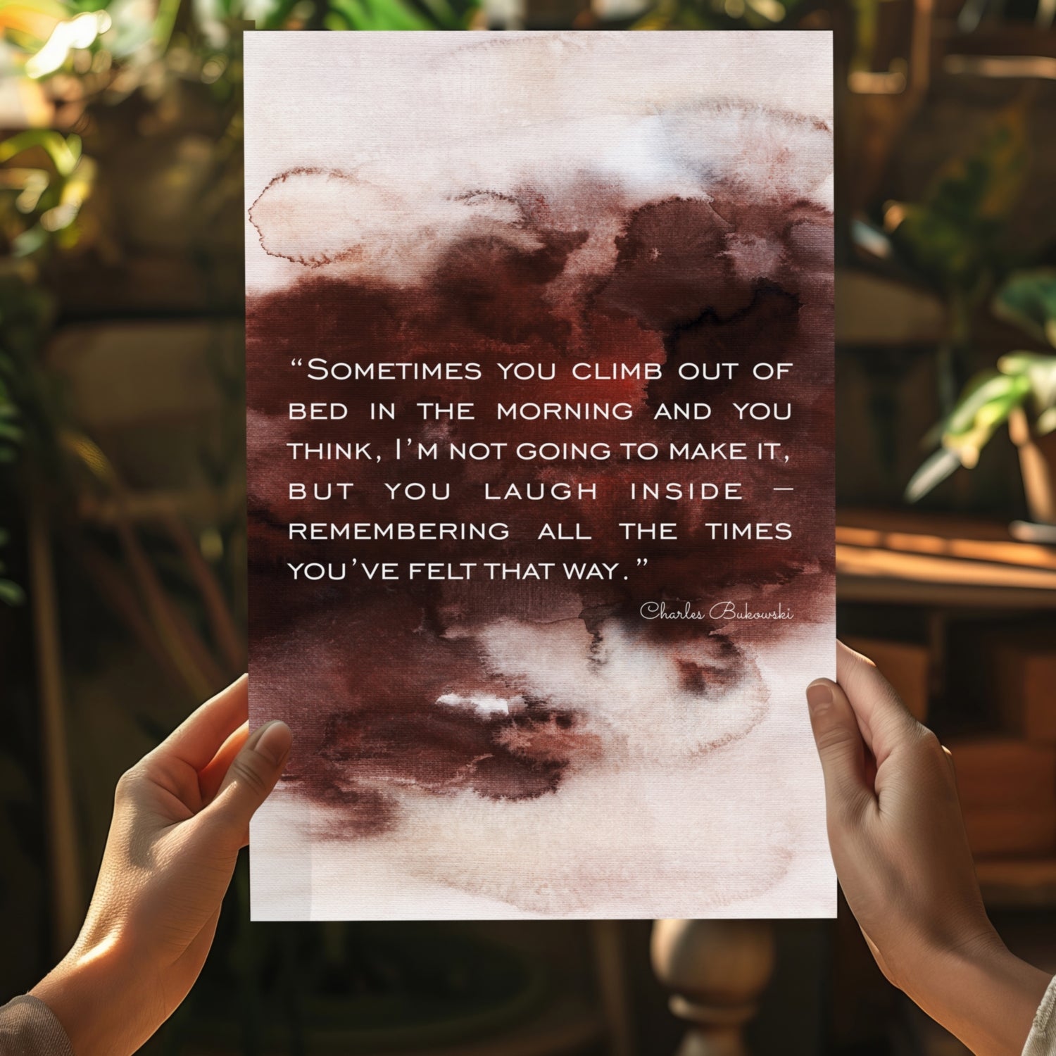 Bukowski Aluminum Print.