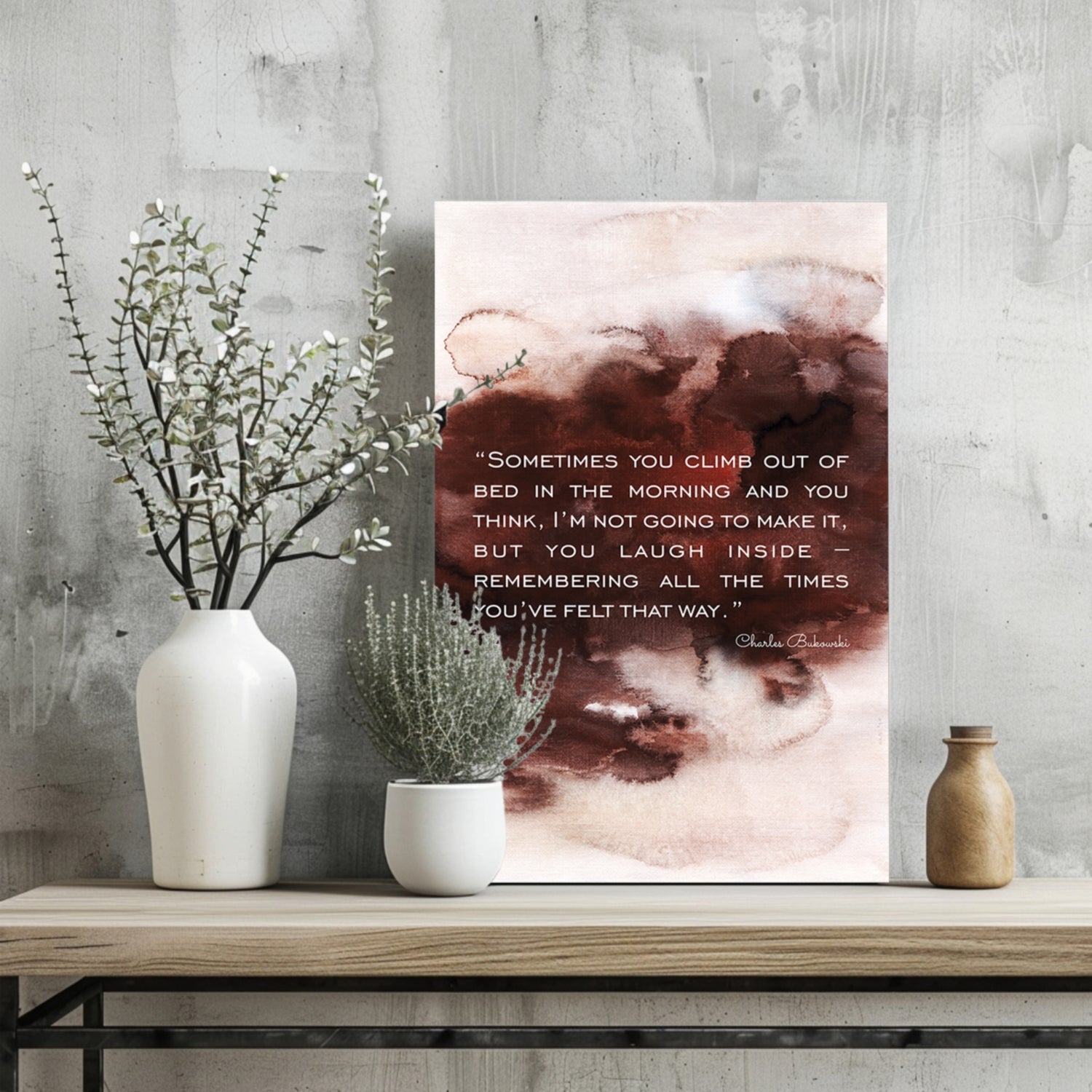 Bukowski Aluminum Print.