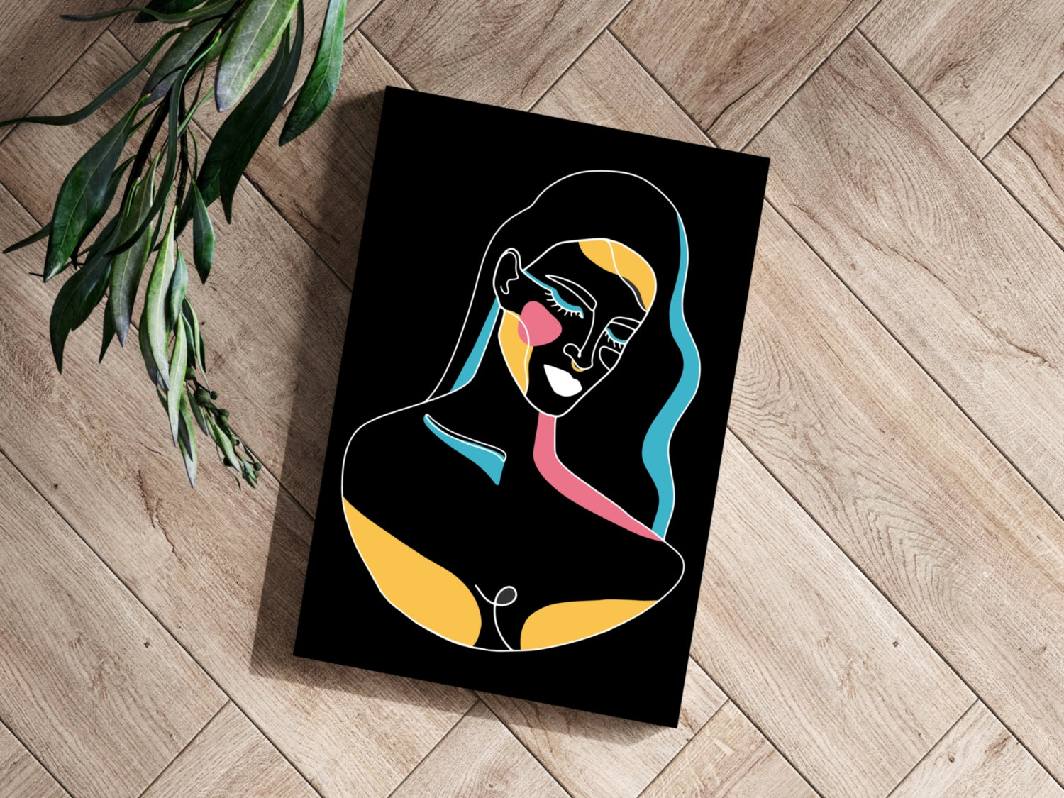 Line Art V1 Aluminum Print.