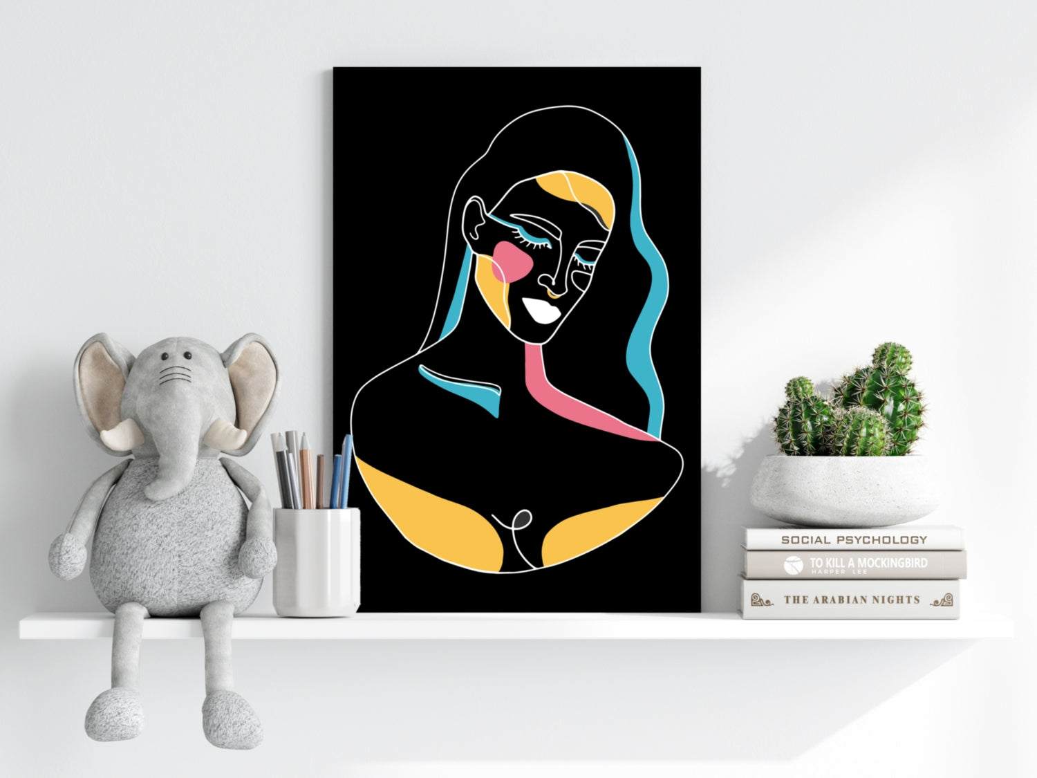 Line Art V1 Aluminum Print.