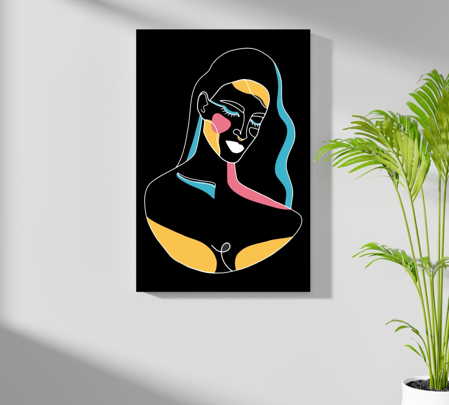 Line Art V1 Aluminum Print.