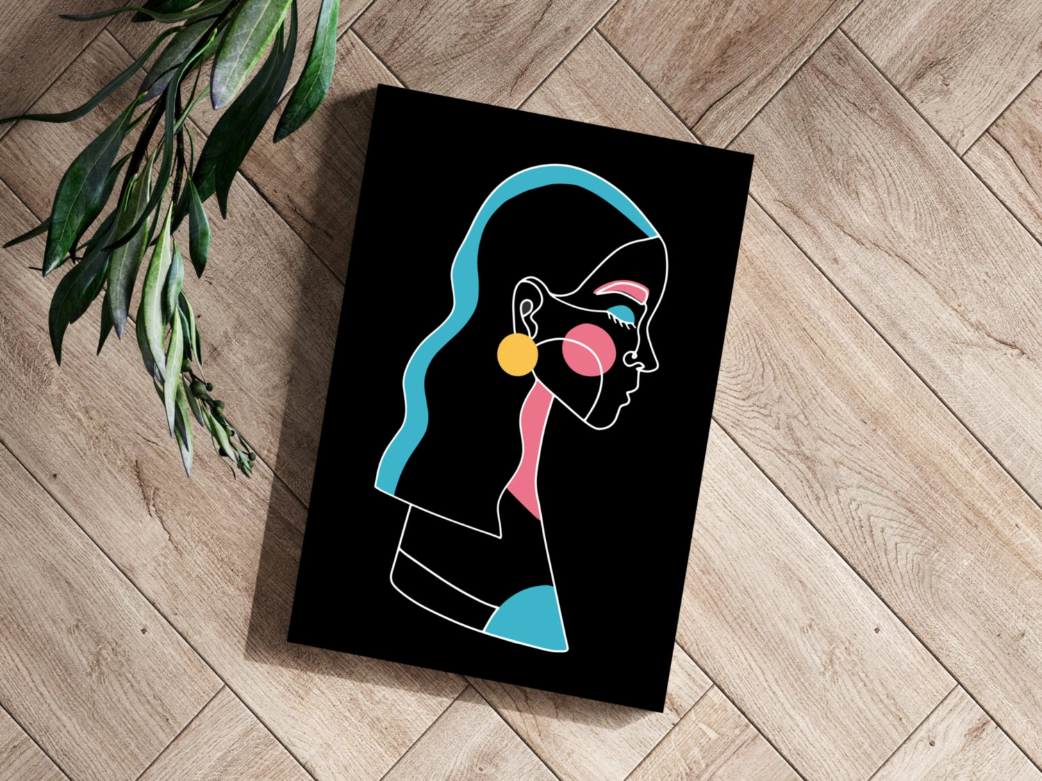 Line Art V2 Aluminum Print.