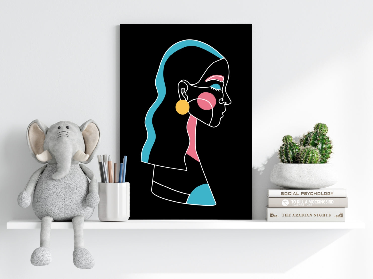 Line Art V2 Aluminum Print.