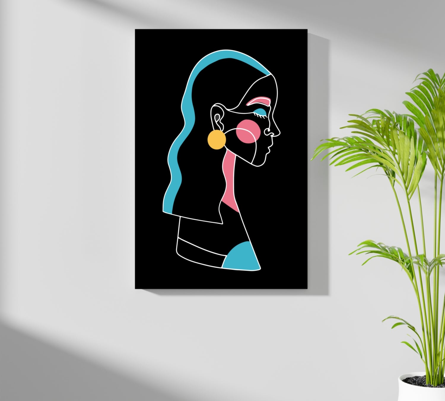 Line Art V2 Aluminum Print.