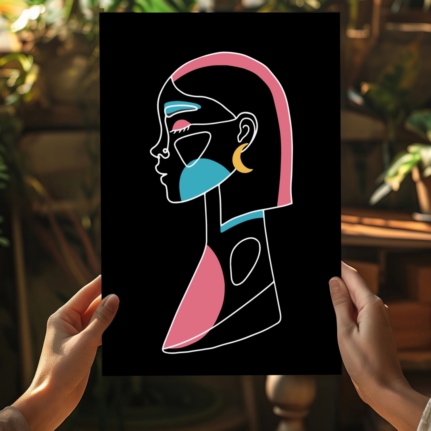 Line Art V3 Aluminum Print.