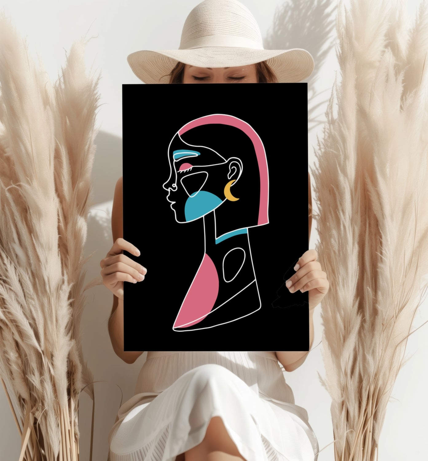 Line Art V3 Aluminum Print.