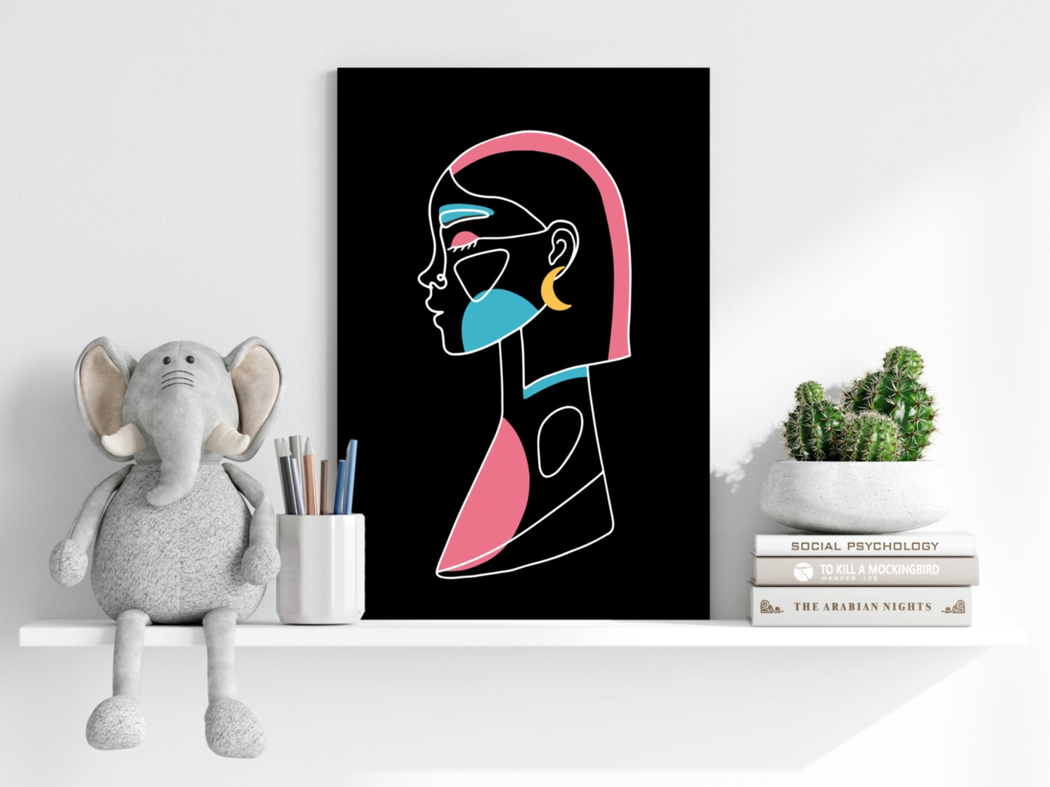 Line Art V3 Aluminum Print.