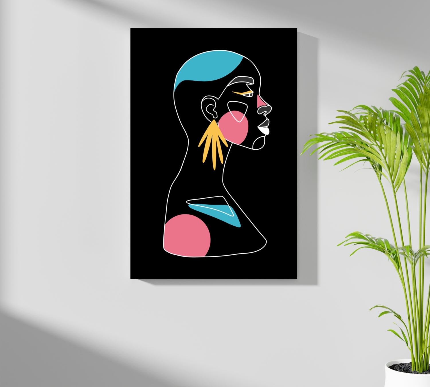 Line Art V4 Aluminum Print.