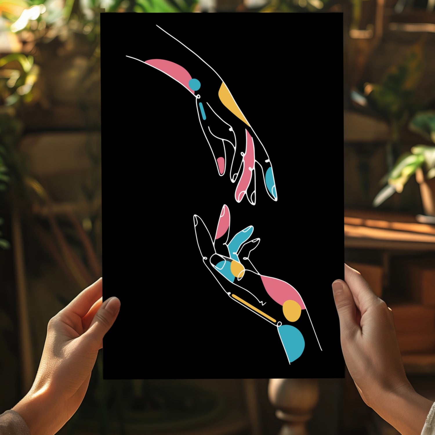 Line Art V5 Aluminum Print.