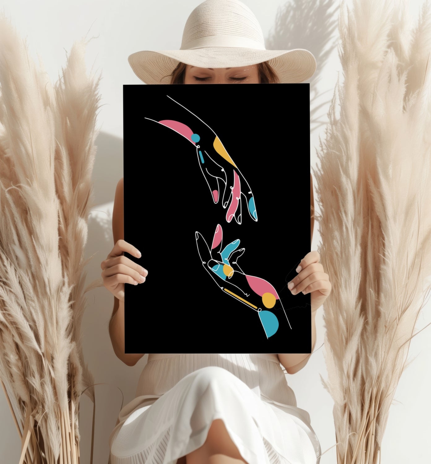 Line Art V5 Aluminum Print.