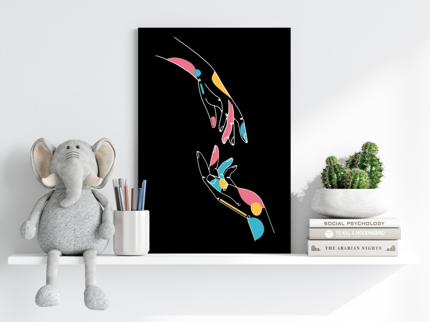 Line Art V5 Aluminum Print.