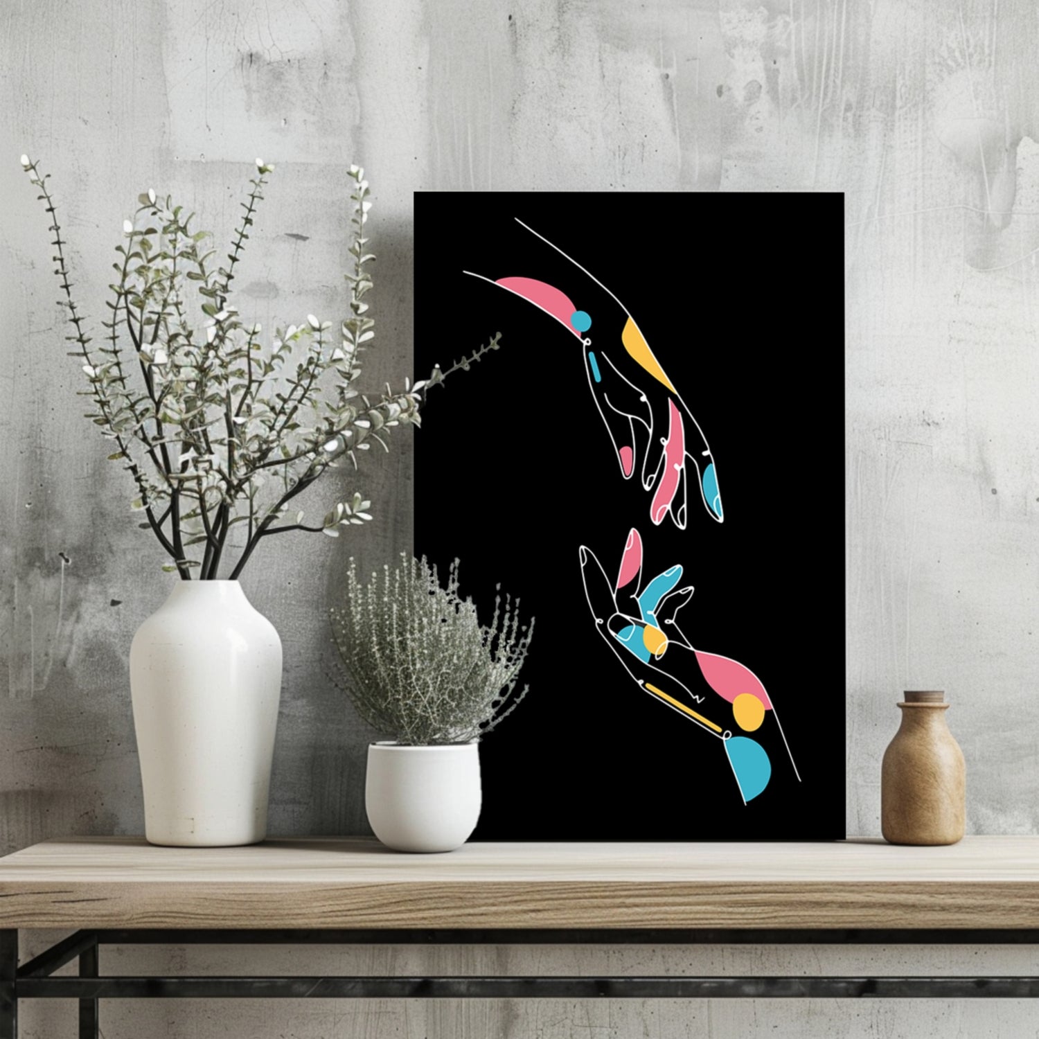 Line Art V5 Aluminum Print.