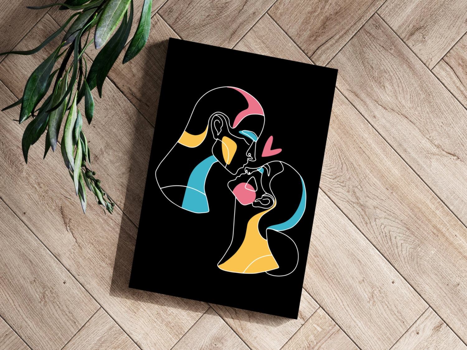 Line Art V6 Aluminum Print.