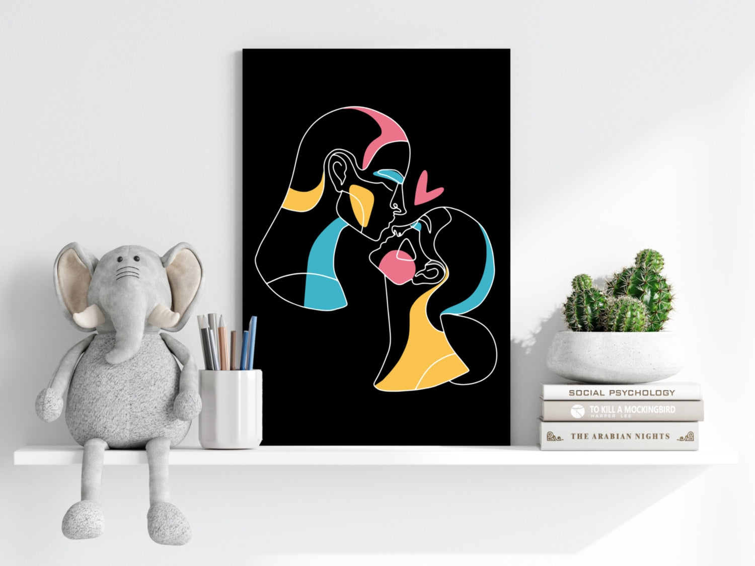 Line Art V6 Aluminum Print.