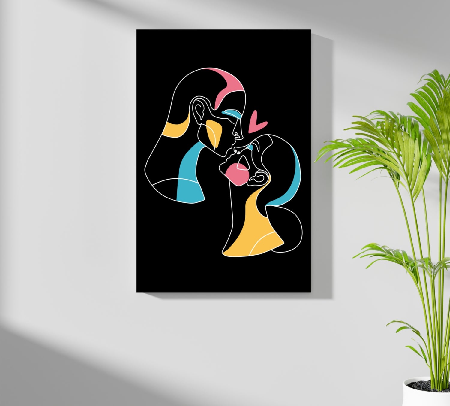 Line Art V6 Aluminum Print.