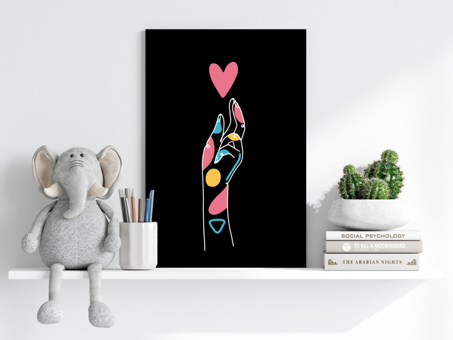 Line Art V8 Aluminum Print.