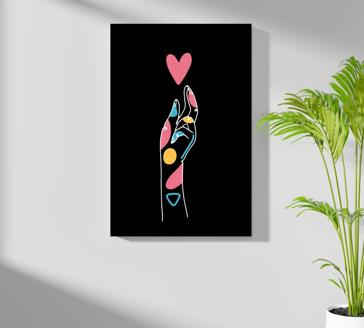 Line Art V8 Aluminum Print.