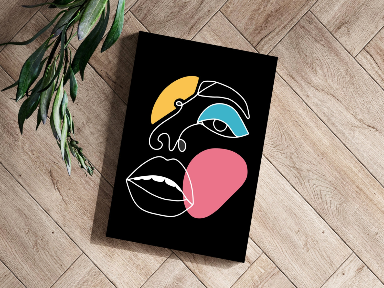 Line Art V9 Aluminum Print.