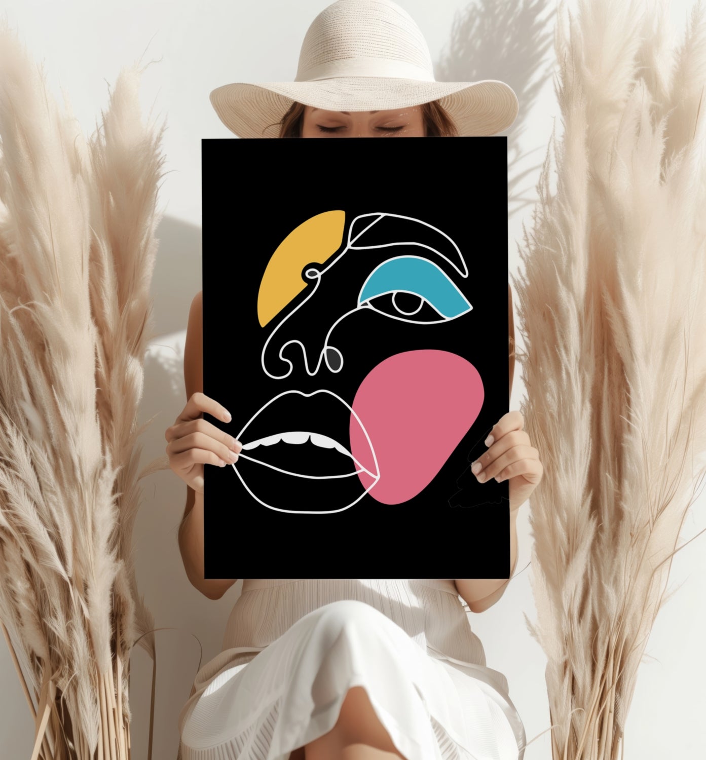 Line Art V9 Aluminum Print.