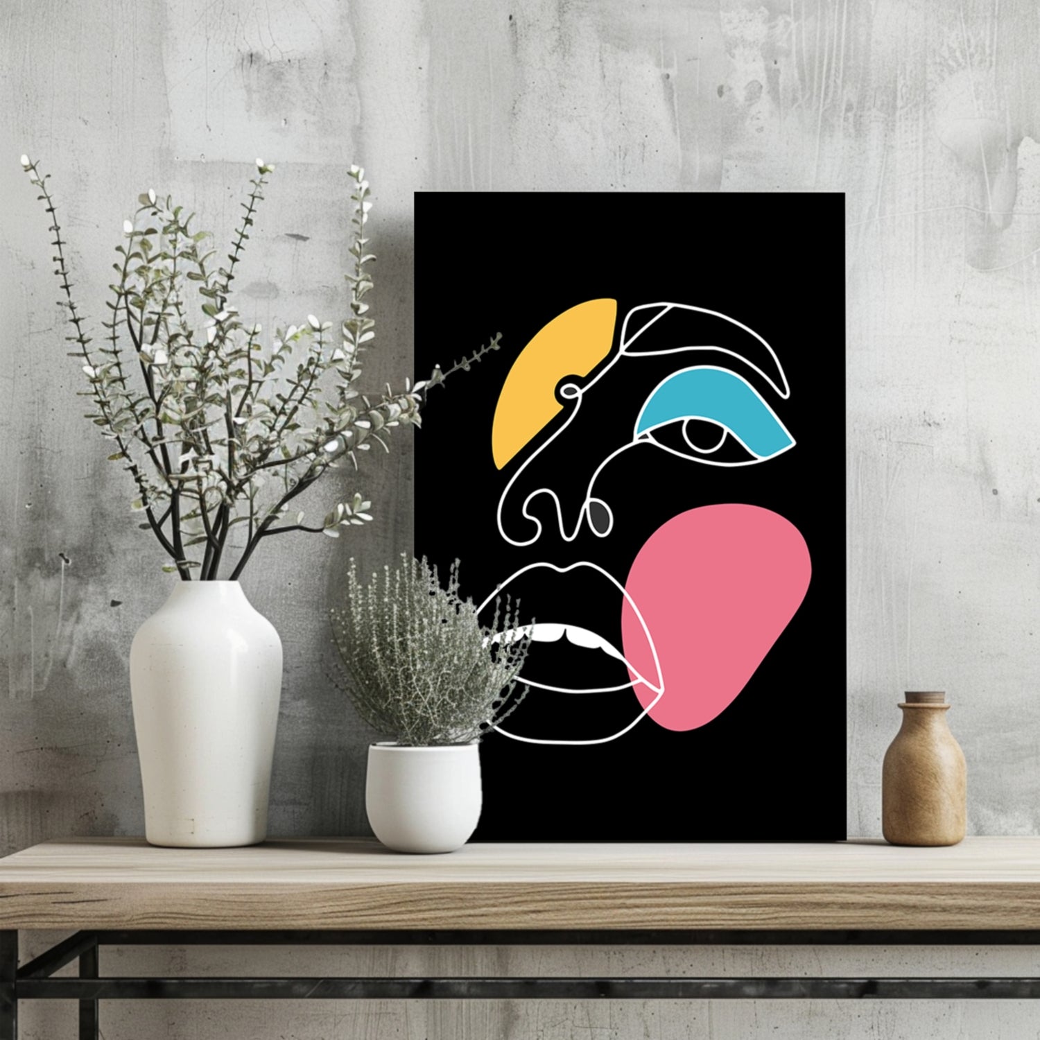 Line Art V9 Aluminum Print.