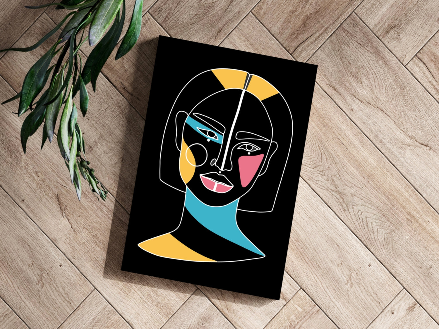 Line Art V10 Aluminum Print.