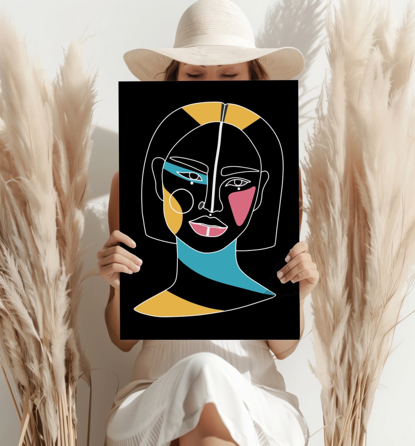 Line Art V10 Aluminum Print.