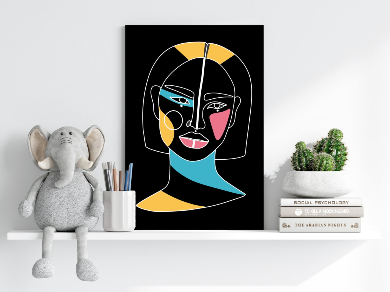 Line Art V10 Aluminum Print.