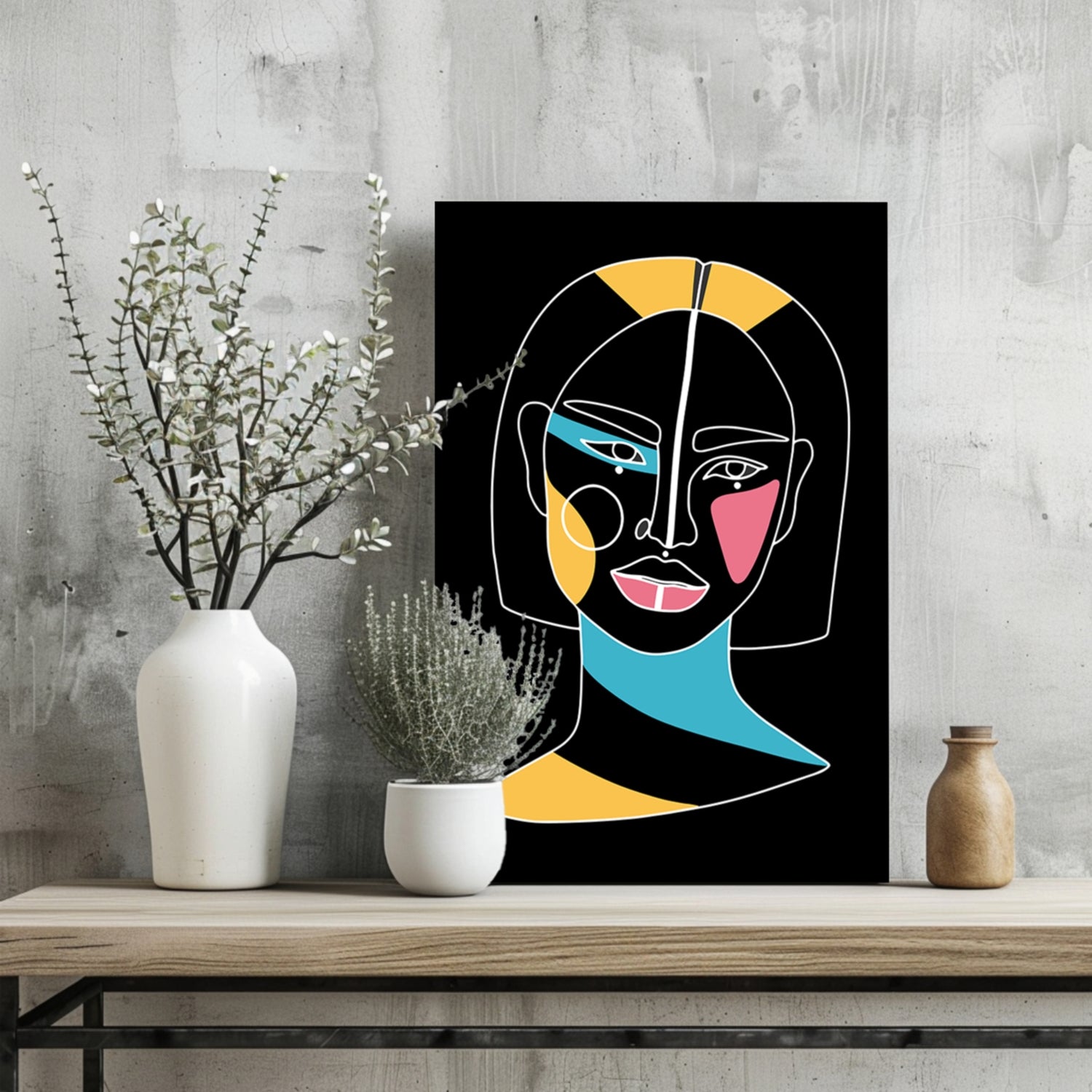 Line Art V10 Aluminum Print.