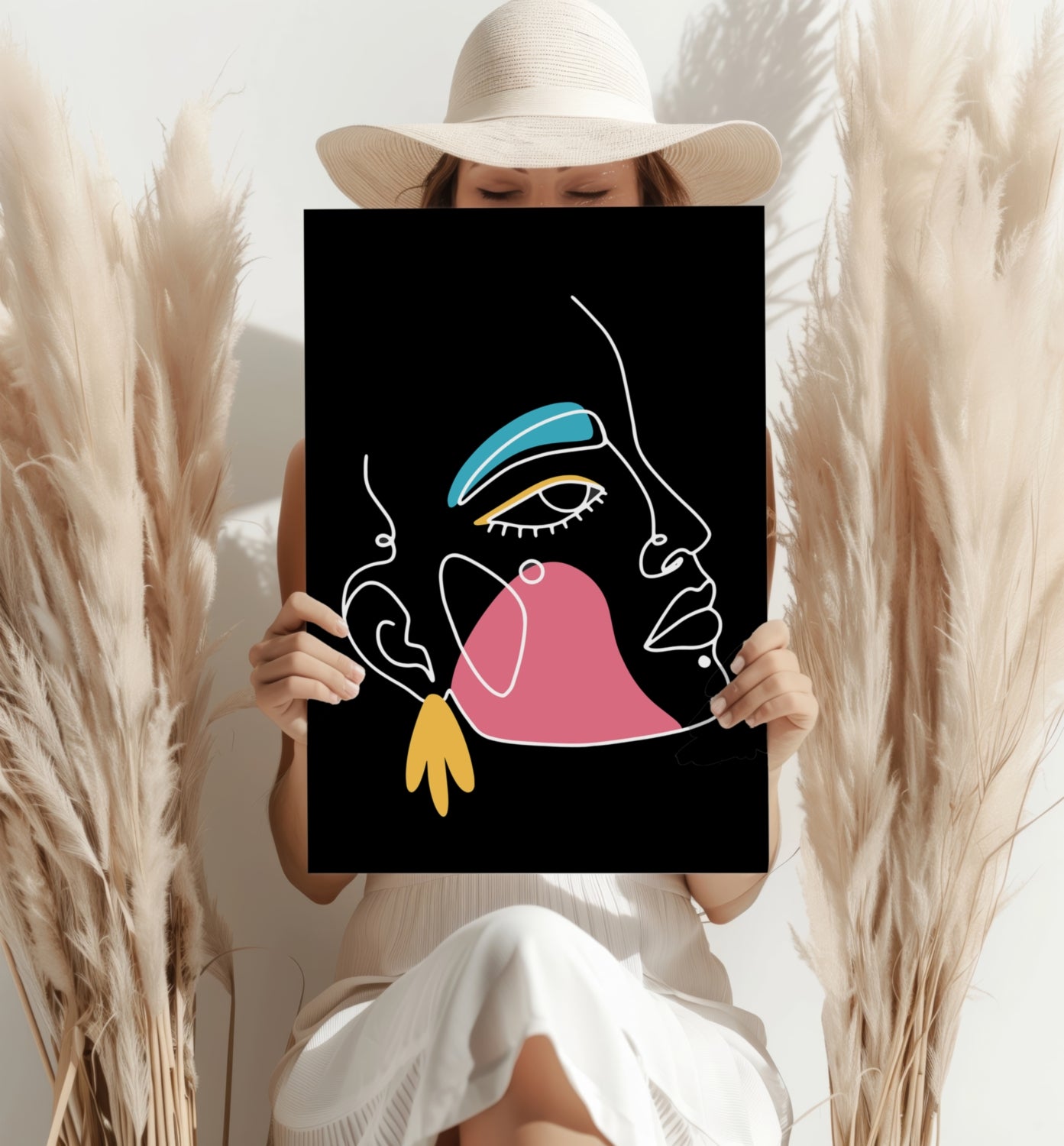 Line Art V11 Aluminum Print.